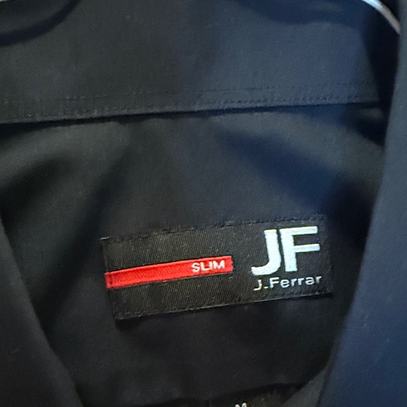JF J.Ferrar Elegant Black Men's Dress Shirt - Picture 2 of 8